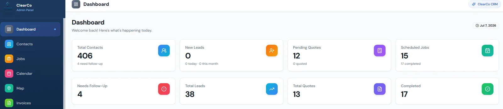 Clearco — CRM & sales funnel screenshot