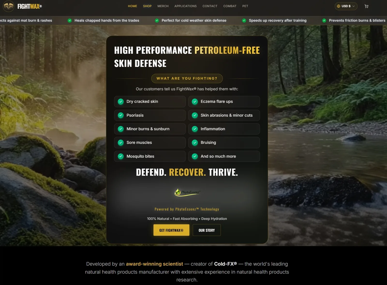 FightWax Inc. — E-commerce brand platform screenshot
