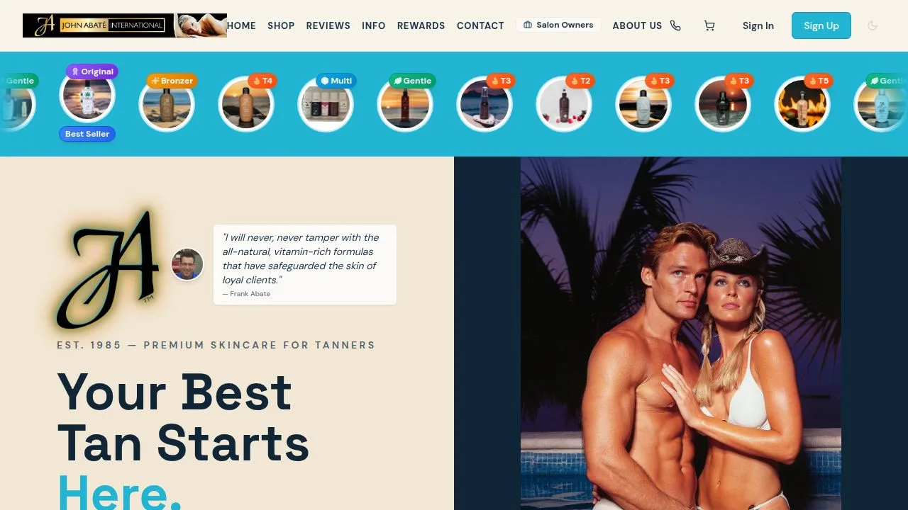 John Abate International — Commerce & operations screenshot
