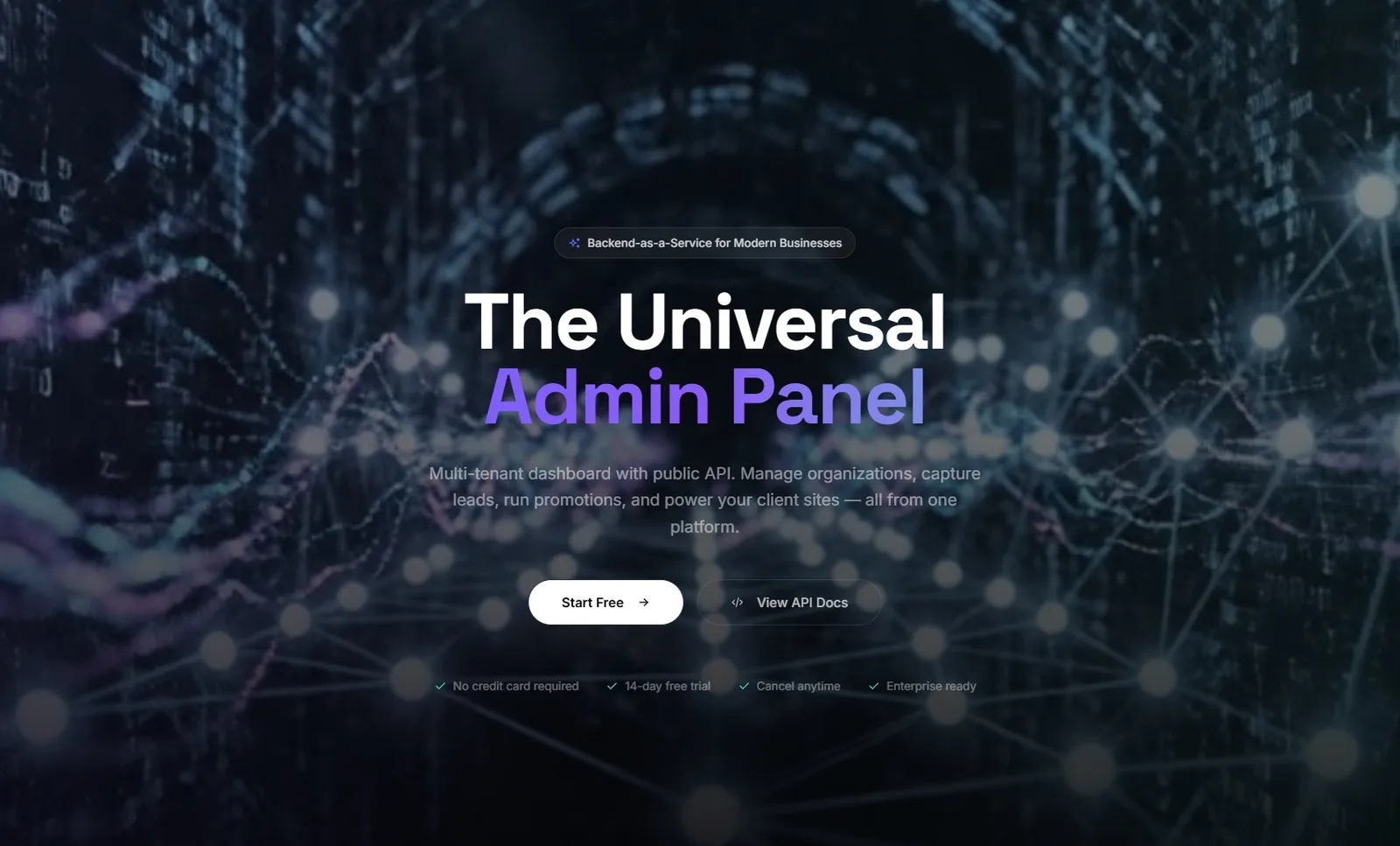 OmniPanel — Universal admin platform screenshot